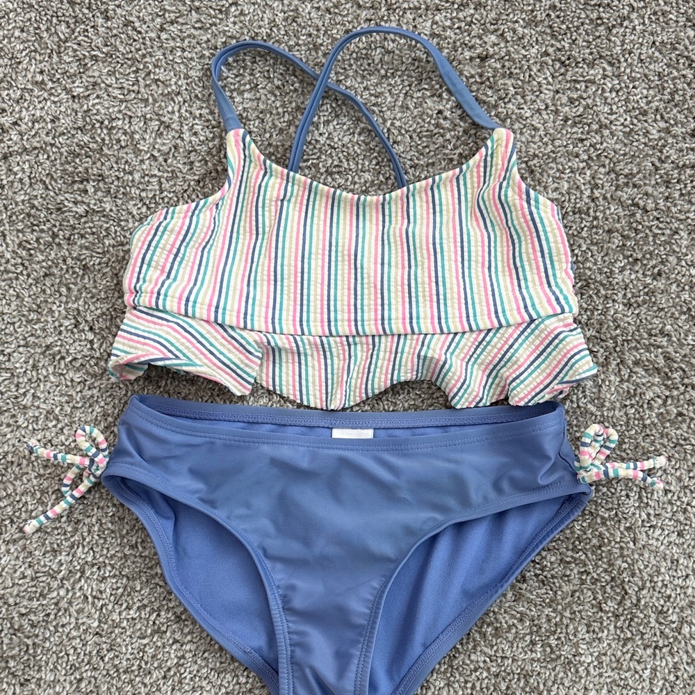 Cat & Jack Multicolor Striped Bikini Set